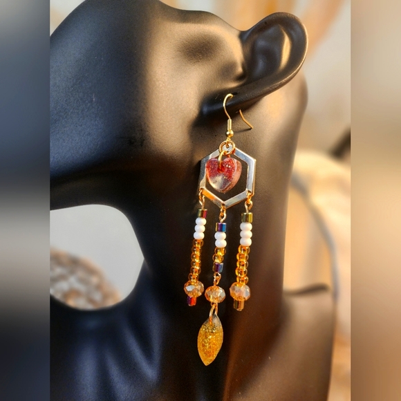 Accessories - Handmade Mix Resin/Beads Earrings